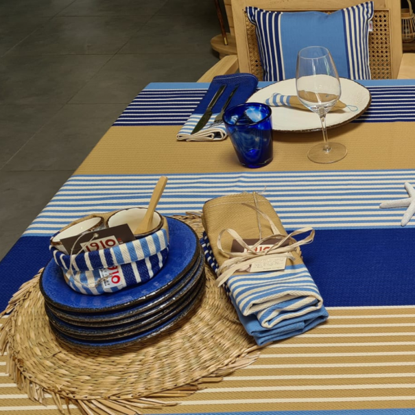 Nappe coton bio - tissage chevron