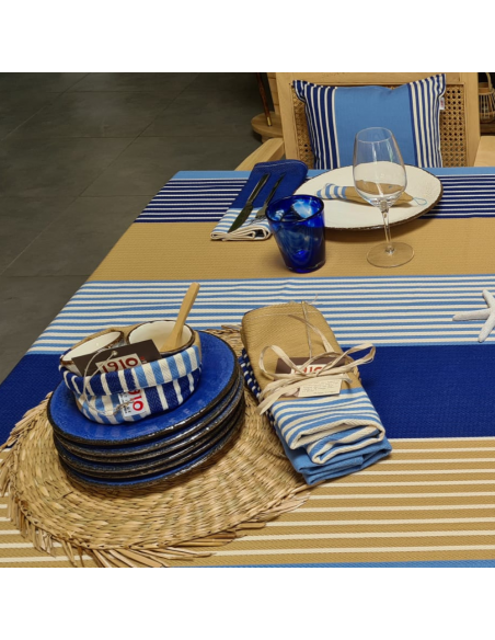 Nappe coton bio - tissage chevron