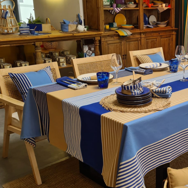 Nappe coton bio - tissage chevron