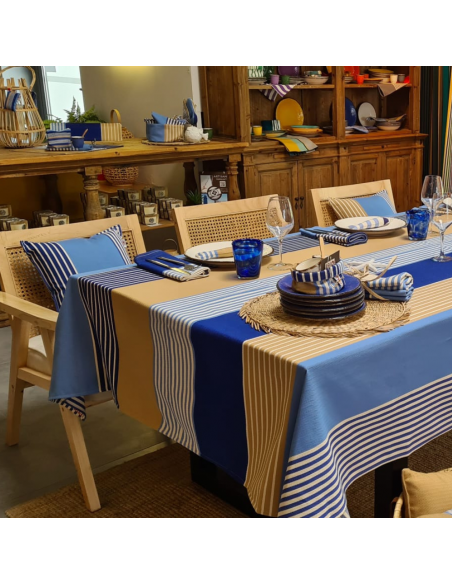 Nappe coton bio - tissage chevron
