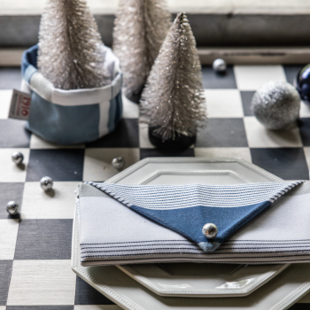 Serviette de table coton bio Johana Alaska 2