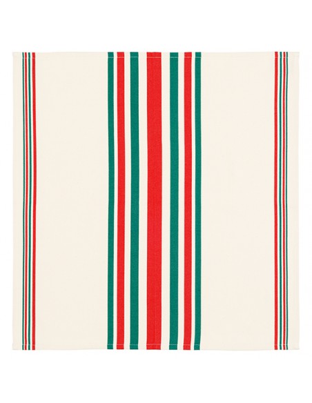 Serviette de table coton bio Mante Rouge/Vert