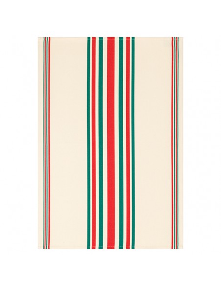 Torchon coton bio Mante Rouge/Vert