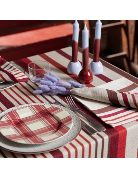 Nappe coton bio - tissage chevron