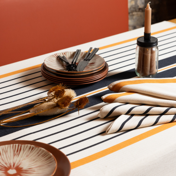 Cotton tablecloth - Herringbone weave