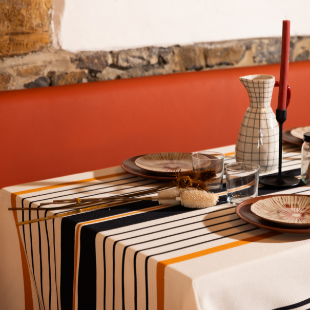 Cotton tablecloth - Herringbone weave