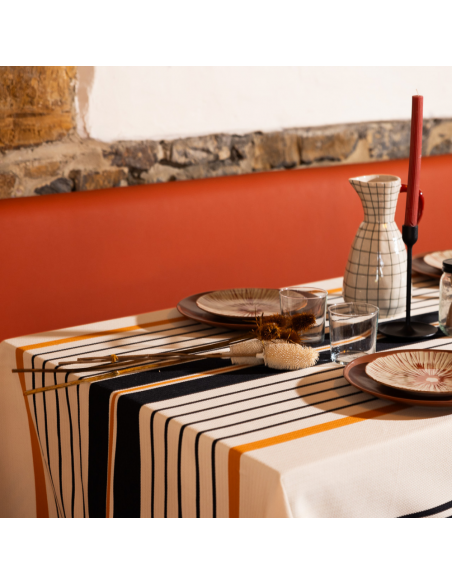 Mantel de algodón - Tejido en espiga