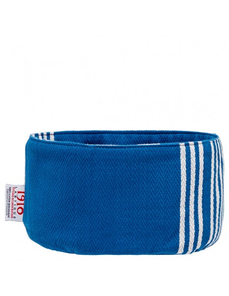 Round organic cotton herringbone bread basket