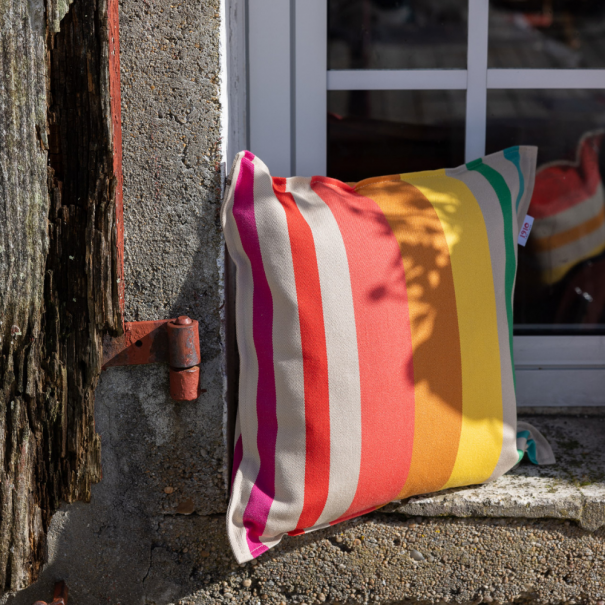 Housse de coussin carré coton bio sergé