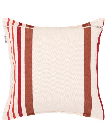 Housse de coussin carré coton bio chevron