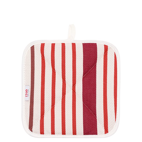 Manique carré coton bio - tissage chevron