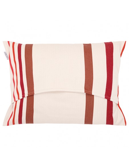 Coussin rectangulaire coton bio chevron déhoussable