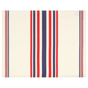 Essuie-mains mante bleu/rouge coton bio