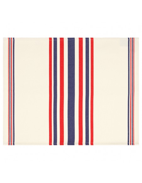 Essuie-mains mante bleu/rouge coton bio