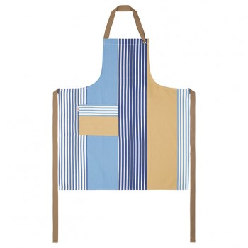 Delantal ajustable de algodon organico Elaia Bleu 2