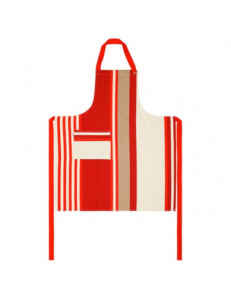 Adjustable organic cotton apron Pantxika Rouille