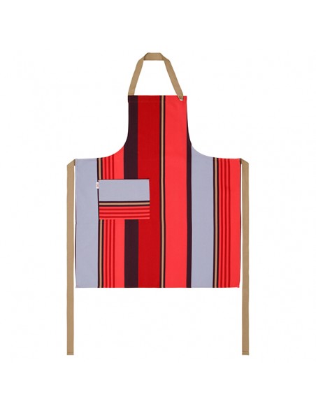 Adjustable organic cotton apron Ramuntxo Laurier