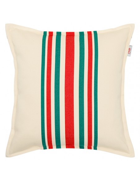 Housse de coussin 40*40cm Mante Rouge/vert, coton bio