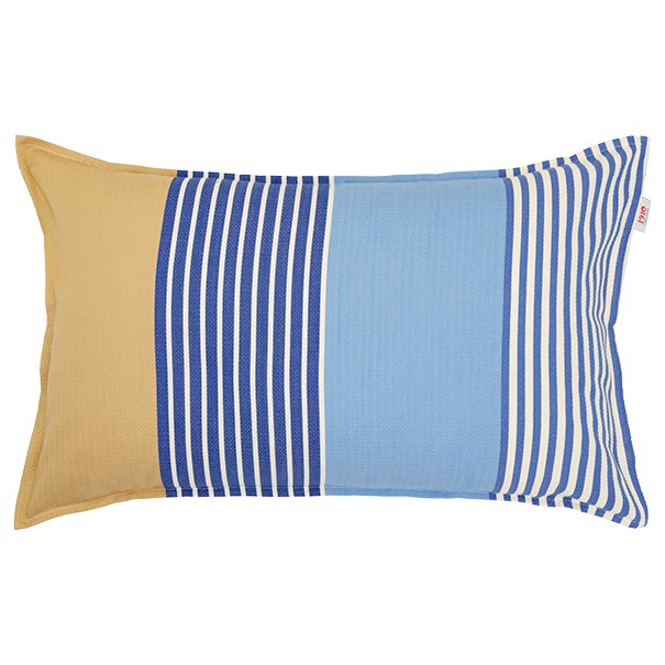 Housse de coussin rectangulaire 45*70cm Elaia bleu, coton bio