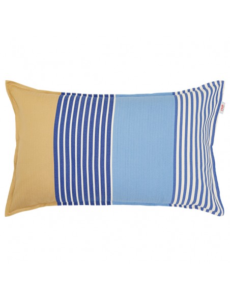 Housse de coussin rectangulaire 45*70cm Elaia bleu, coton bio