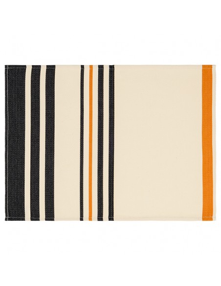 Coated hemmed placemat Haize Ecru