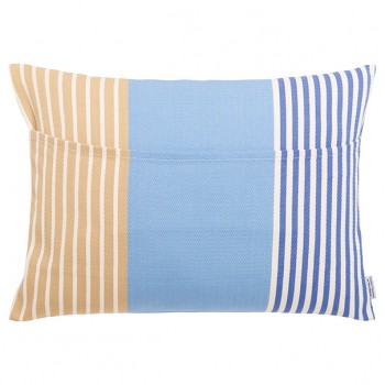 Cojín rectangular algodón Elaia bleu 2