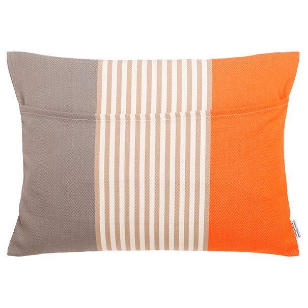Coussin rectangulaire coton bio chevron...