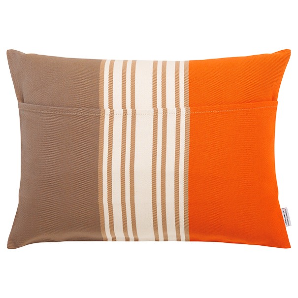 Coussin rectangulaire coton bio sergé déhoussable