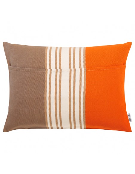 Coussin rectangulaire coton bio sergé déhoussable