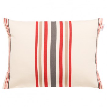 Cojín rectangular algodón 35*50cm, Mante Havane/Rouille