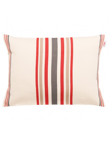 Cojín rectangular algodón 35*50cm, Mante Havane/Rouille