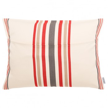 Cojín rectangular algodón 35*50cm, Mante Havane/Rouille 2