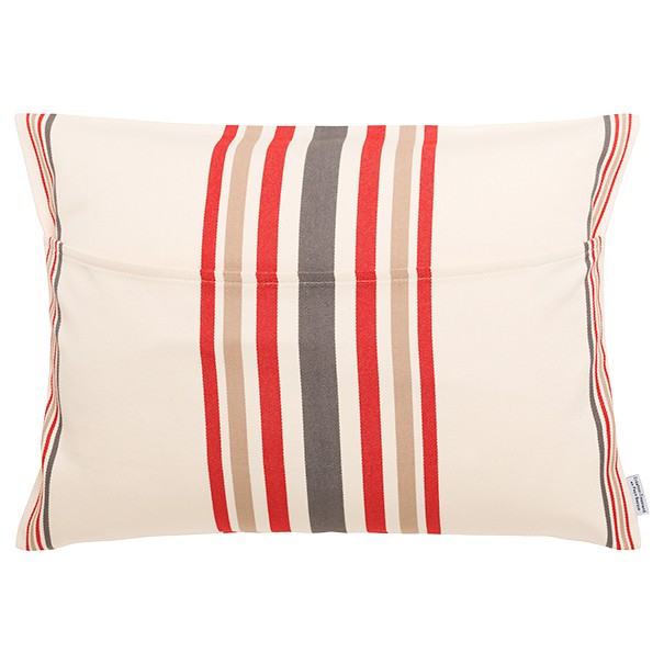 Coussin rectangulaire coton bio sergé déhoussable