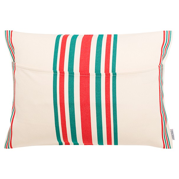 Coussin rectangulaire coton bio sergé déhoussable