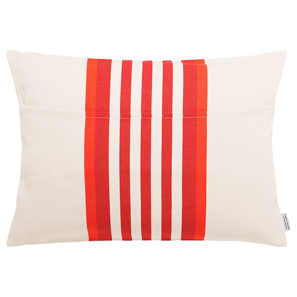 Coussin rectangulaire coton bio sergé déhoussable