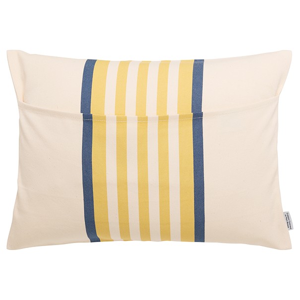 Coussin rectangulaire coton bio sergé déhoussable