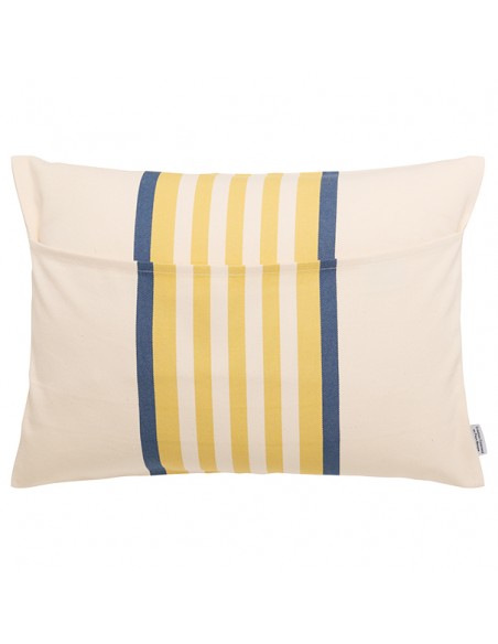 Coussin rectangulaire coton bio sergé déhoussable