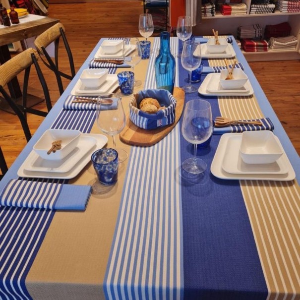 Nappe coton bio Elaia Bleu