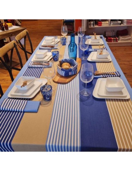 Nappe coton bio Elaia Bleu