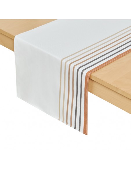 Chemin de table ou jeté de table Xana Noix en coton bio