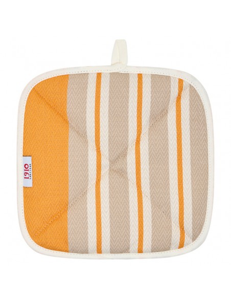Manique carré coton bio - tissage chevron