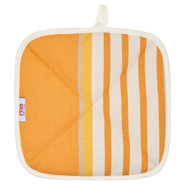 Manique carré coton bio - tissage chevron