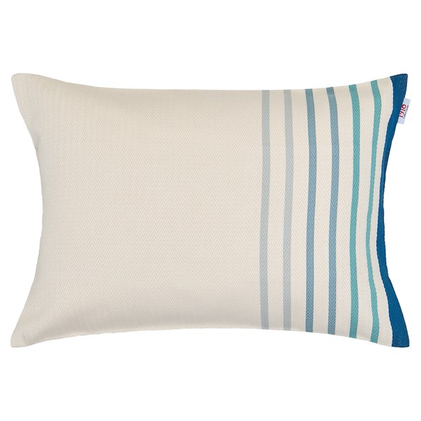 Housse de coussin ou coussin déhoussable, coton bio, Xana Bleu