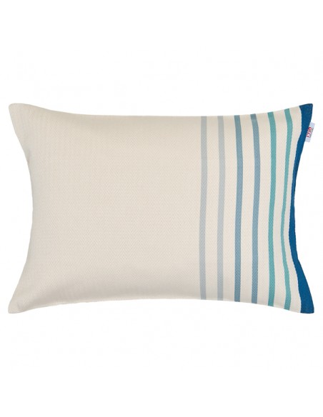 Housse de coussin ou coussin déhoussable, coton bio, Xana Bleu