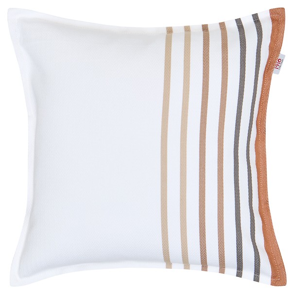 Housse de coussin ou coussin déhoussable 40*40cm, coton bio, Xana Noix