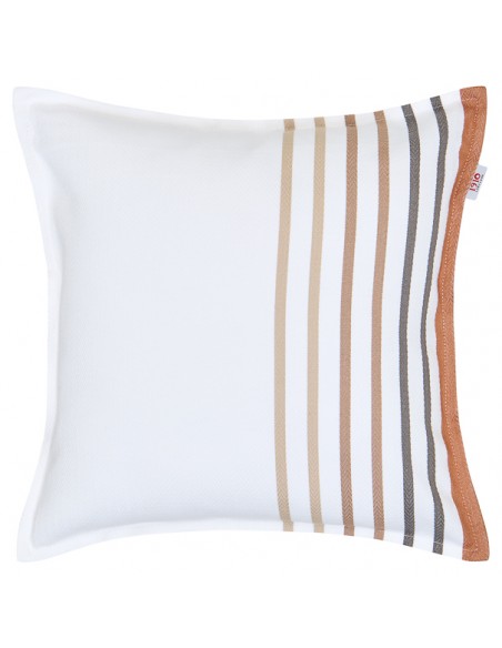 Housse de coussin ou coussin déhoussable 40*40cm, coton bio, Xana Noix