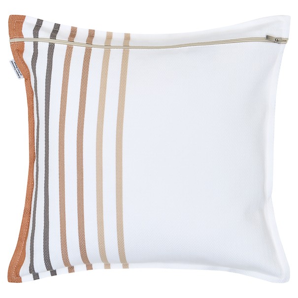 Housse de coussin carré coton bio chevron