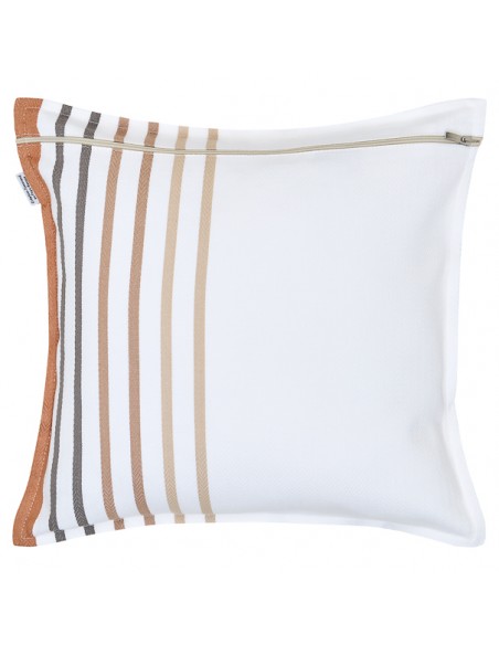 Housse de coussin carré coton bio chevron