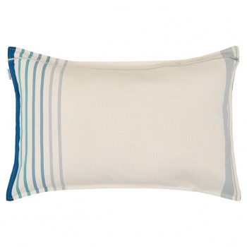 Housse de coussin ou coussin déhoussable 4*70cm, coton bio, Xana Bleu 2