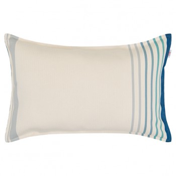 Housse de coussin ou coussin déhoussable 4*70cm, coton bio, Xana Bleu